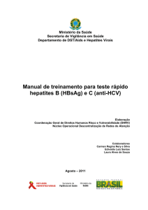 Manual para Capacitação de TR para as Hepatites B e C