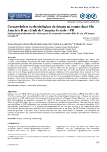 Características epidemiológicas da dengue na comunidade São