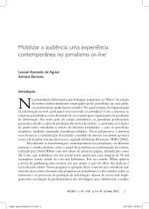 Mobilizar a audiência: uma experiência - Revista Alceu - PUC-Rio