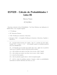 EST029 - Cálculo de Probabilidades I Lista 05