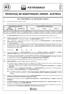 PROVA 43 - TÉCNICO(A) DE MANUTENÇÃO JÚNIOR