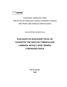 avaliação da qualidade vocal de pacientes tratados de tuberculose