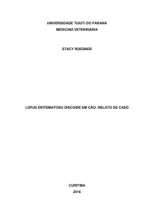 lupus eritematoso discoide em cao relato de caso - TCC On-line