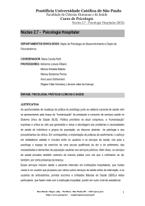 Núcleo 2.7 - Psicologia Hospitalar - PUC-SP