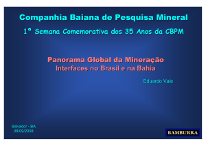 Panorama Global da Mineração: interfaces no Brasil e