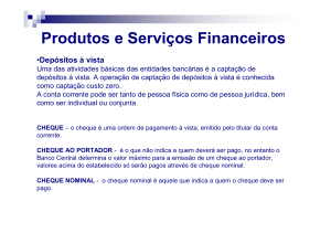 Produtos e serviços financeiros