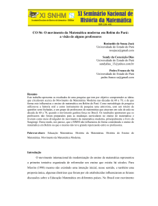 O movimento da Matemática moderna em Belém do Pará