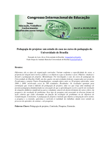 Pedagogia de projetos: um estudo de caso no curso de