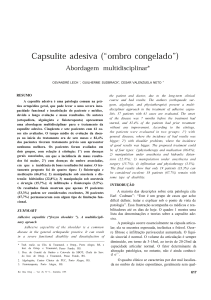 Abordagem multidisciplinar na capsulite