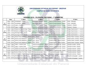 filosofia / noturno – 1º semestre