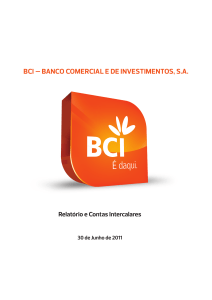 BCI – BanCo ComerCIal e de InvestImentos, s.a.