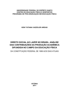 DIREITO SOCIAL AO LAZER NO BRASIL: ANÁLISE DAS
