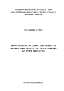 EFEITOS DA FISIOTERAPIA AQUÁTICA COMO PROPOSTA DE