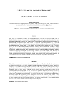 controle social da saúde no brasil social control of health in