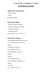 Conteúdo para Estudo - Bloco I - 3º Trimestre