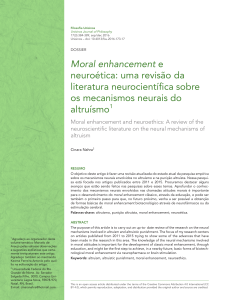 Moral enhancement e neuroética: uma revisão da literatura
