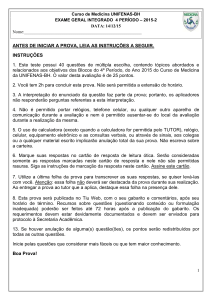 ANTES DE INICIAR A PROVA, LEIA AS INSTRUÇÕES A SEGUIR