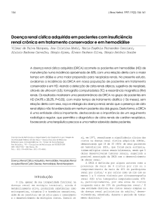 Doença renal cística adquirida em pacientes com insuficiência renal