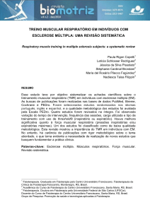 treino muscular respiratório em indivíduos com esclerose múltipla