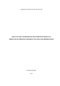 eficácia de um programa de exercício físico na redução da