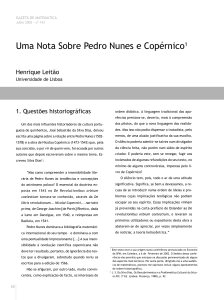 Uma Nota Sobre Pedro Nunes e Copérnico1