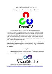 Tutorial de Instalação do OpenCV 2.3 Instruções