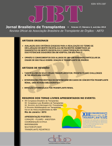Jornal Brasileiro de Transplantes - Volume 17, Número 4, out/dez