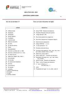 Inglês - Agrupamento de Escolas Elias Garcia