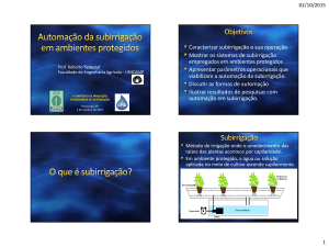 Automação subirrigação ESALQ/2015 - FEAGRI