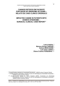 caninos retidos em paciente portador de síndrome de down