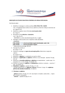 ORINTAÇÃO DE ESTUDOS PARA PROVA PERIÓDICA DE LÍNGUA