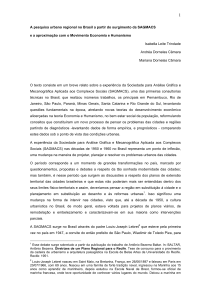 A pesquisa urbano regional no Brasil a partir do surgimento da