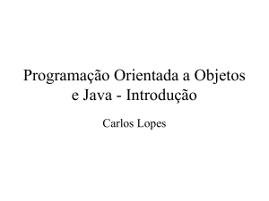 Programação Orientada a Objetos