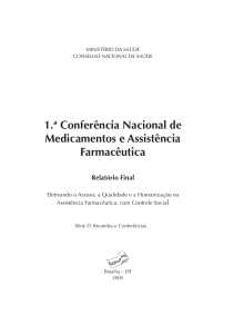 1ª Conferência Nacional de Medicamentos e Assistência