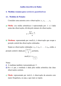 Medidas Descritivas