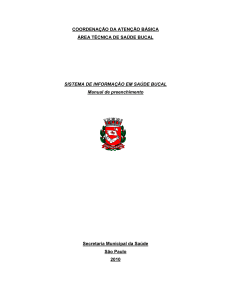 Sistema de informação em Saúde Bucal