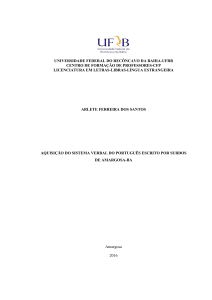 AQUISIÇÃO DO SISTEMA VERBAL DO PORTUGUÊS ESCRITO