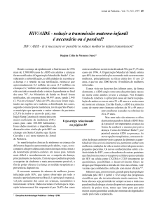 HIV/AIDS - reduzir a transmissão materno