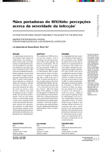 Mães portadoras do HIV/Aids: percepções acerca da severidade da