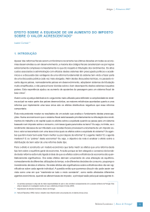 Efeito sobre a equidade de um aumento do Imposto sobre o Valor