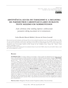 ABSTINÊNCIA AGUDA DO TABAGISMO E A MELHORA