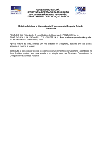 Roteiro de leitura e discussão do 5º encontro do Grupo de Estudo