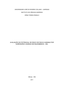 avaliação do potencial de risco de raiva humana por