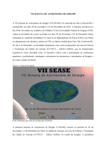 VII SEMANA DE ASTRONOMIA DE SERGIPE A VII