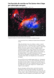 Um berçário de estrelas na Via Láctea visto à lupa por telescópio