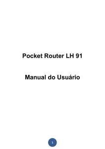 Pocket Router LH 91 Manual do Usuário