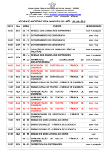 agenda do auditório vera janacopulos