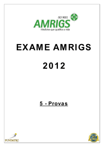 Prova AMRIGS 2012 - Residencia Médica