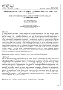 levantamento fitogeográfico das plantas medicinais nativas do cariri