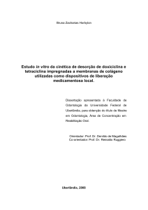 Estudo in vitro da cinética de desorção de doxiciclina e tetraciclina